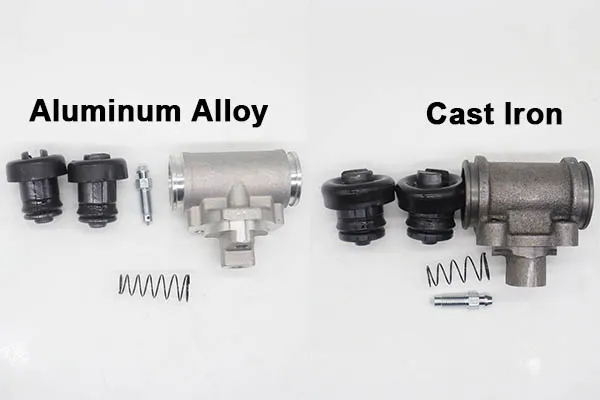 Comparison of cast iron vs aluminum wheel cylinder bodies