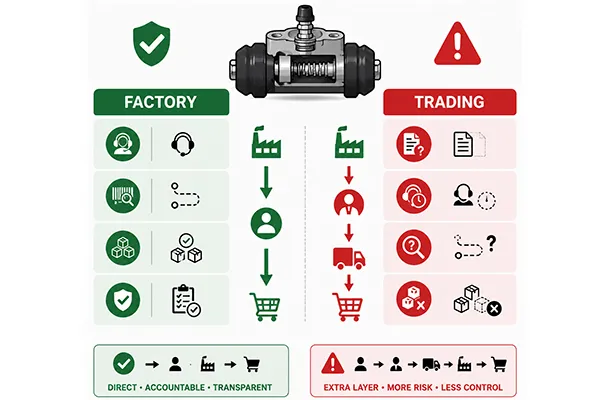 Warning signs when evaluating automotive parts manufacturers Red flags when sourcing brake cylinders from China manufacturers