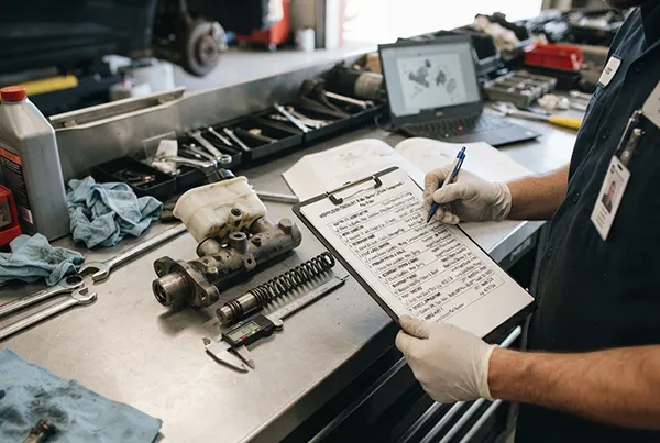 Supplier and fitment verification checklist Verification checklist for brake master cylinder components before ordering