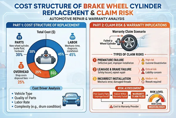 Where brake wheel cylinder cost actually comes from cost structure of brake wheel cylinder replacement and claim risk